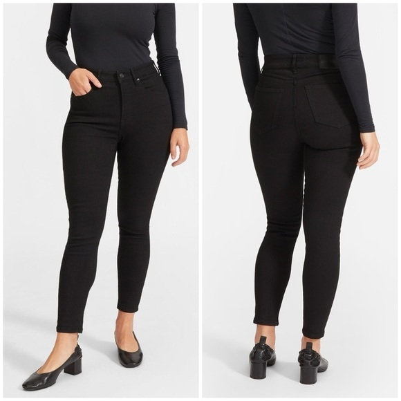 EVERLANE The Curvy High Rise Skinny Jean In Black - Picture 1 of 7